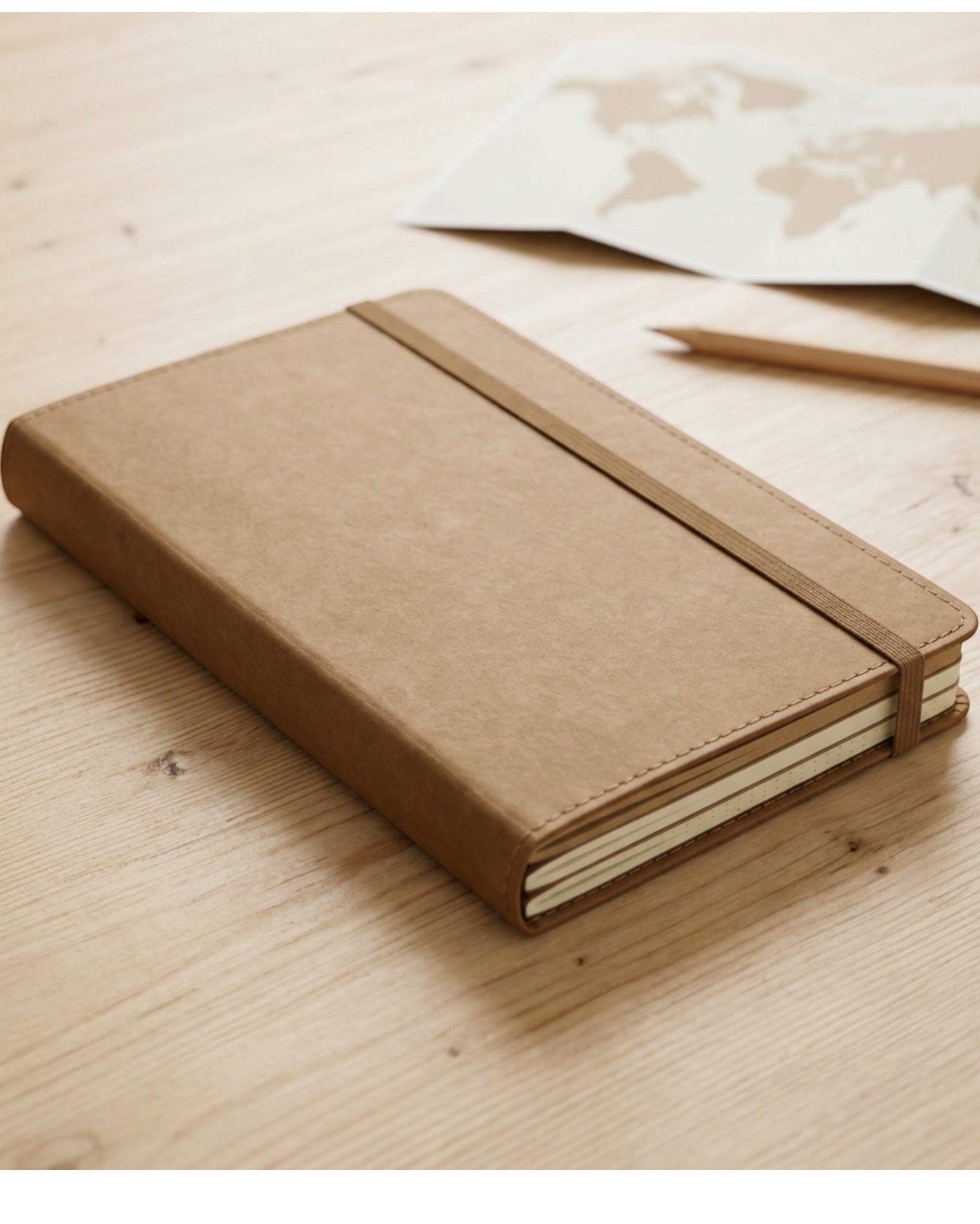 Zxkvp Refillable Travel Journal Three Inserts Brown - Lifestyle view